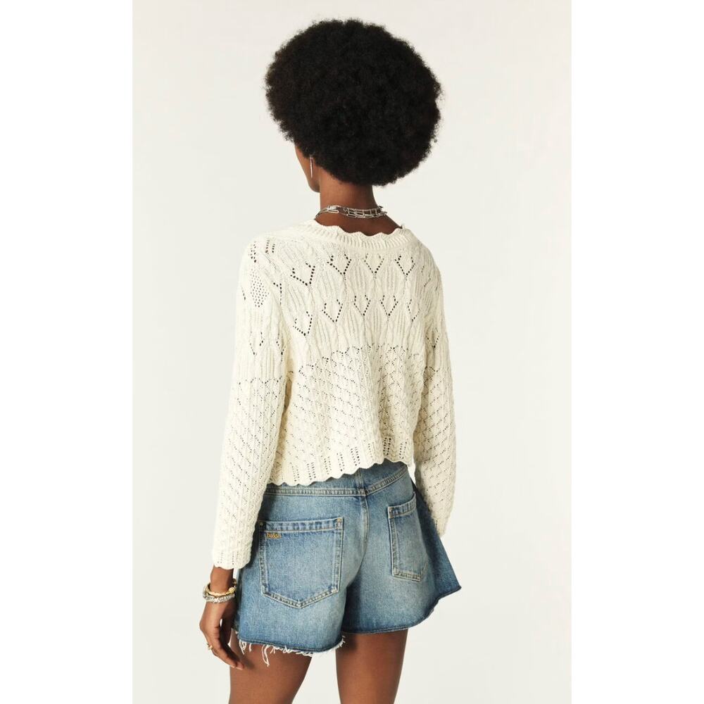 ba&sh lady scallop crochet Jump cardigan - Picture 3 of 9